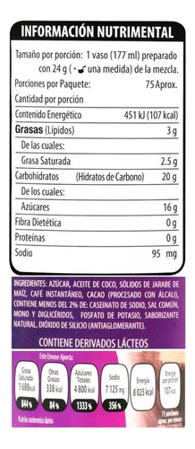 Café Capuccino Moka En Polvo 1.8kg Member's Mark Delicioso