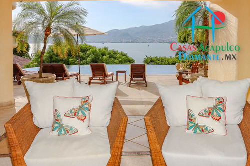 Cad Las Brisas Villa Del Sol. Terraza Con Asoleadero. Alberca Con Jacuzzi Y Palapa Con Wet Bar