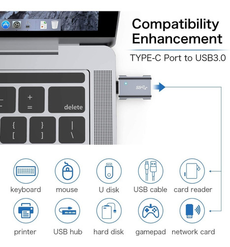 Imagen 4 de 7 de Adaptador - Usb 3.0 Hembra A Usb-c Macho
