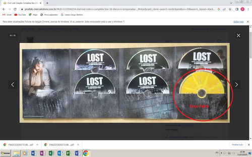 Dvds Lost Coleção Completa Box (37 Discos) - 6 Temporadas (Usado)