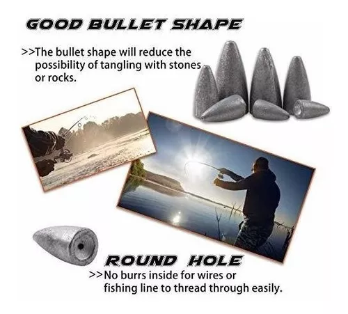Bullet Weight Slip Sinkers Kit- 29/83pcs Fishing Worm Weight