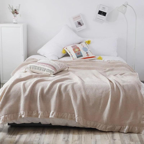 Cubrecama Manta Terminacion Feston 150x230 Pie De Cama