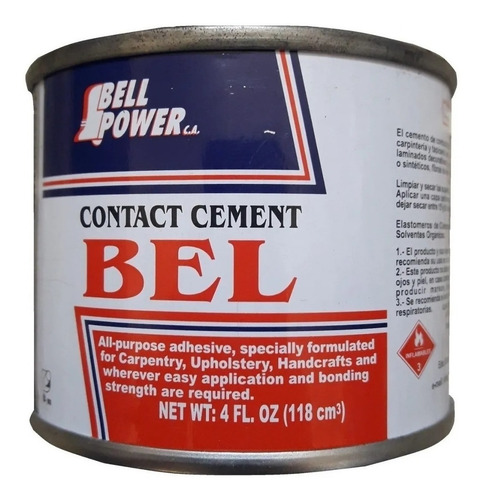 Imagen 2 de 3 de Pega De Contacto Zapatero 1/4 Galon Bell Power