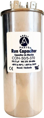 Condensador/ Capacitor De Marcha  50+5 Mfd 370 Vac Redondo