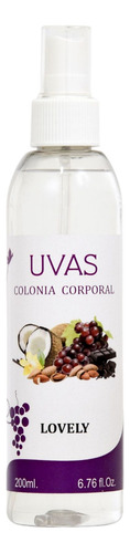 Body Splash Uvas Cosmeticos Lovely 200 Ml Frutado Sin Tacc