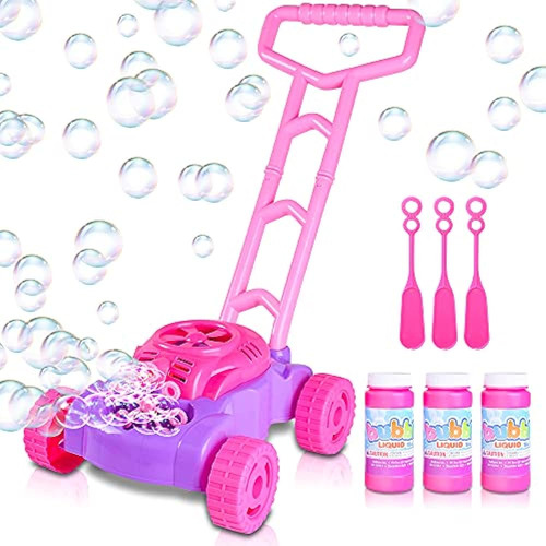 Artcreativity Pink And Purple Bubble Lawn Mower Para Niños P