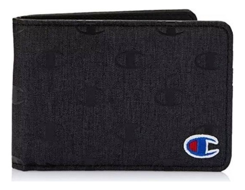 Champion Unisex Adulto Graphic Bi Fold Wallet, Negro Dhm9w