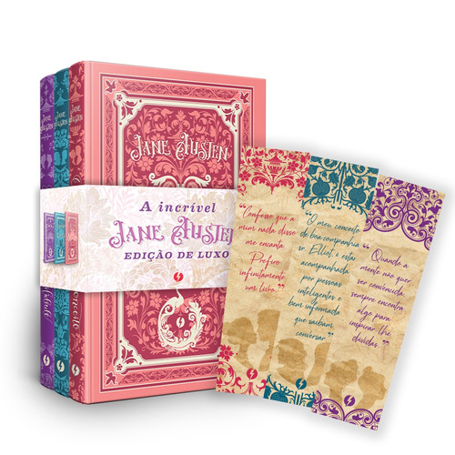 Kit A incrível Jane Austen em edição de luxo, de Austen, Jane. Book One Editora, capa dura em português, 2021