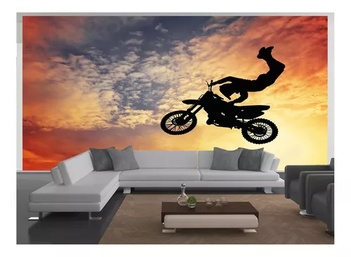 Papel De Parede 3D Moto Cross Trilha Terra Mx 3,5M Bkm21 - Você Decora -  Papel de Parede - Magazine Luiza