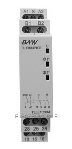 Imagen 2 de 8 de Telerruptor 24-240vca/cc 2co 10a 1 Módulo Din Baw