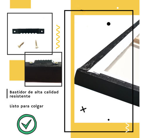 Cuadro Decorativo Notas Musicales Abstracto Canvas Canvas