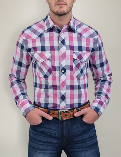 Camisa Vaquera Yale Regular Fit Magenta