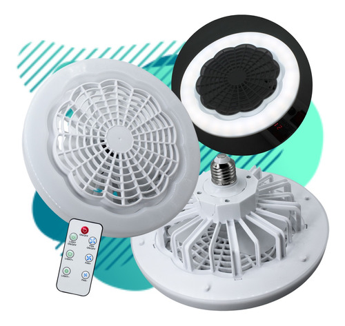 Lampara De Techo Con Ventilador 30w Luz Blanca Oferta Hd