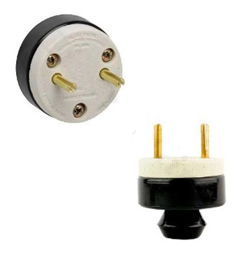 Plug De Porcelana 2 Pinos 30a G20 Cor Branco