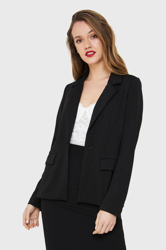 Blazer Bolsillos Negro Nicopoly