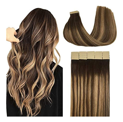 Doores 20pcs Cinta De Extensiones De Cabello En Cabello Huma