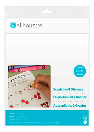 Papel Raspe Imprimible Adhesivo Silhouette
