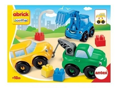 Abrick 9042 Set X 3 Vehiculos Construccion Grua Antex Educan