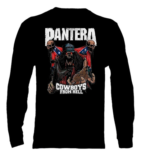 Polera Manga Larga Pantera - Ver 02 - Cowboys From Hell