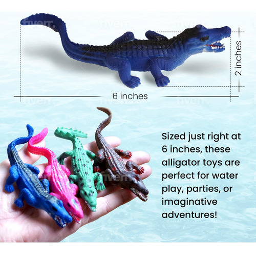Figura De Acción De Cocodrilo Toy Sensory4u, 16 Unidades, 15