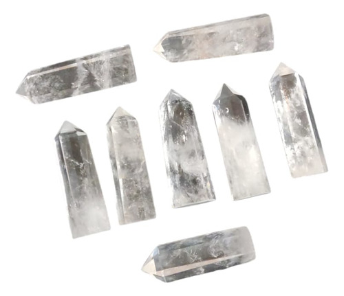 Puntas De Cuarzo Cristal Transparente 9 - 10 Cms Hexagonal