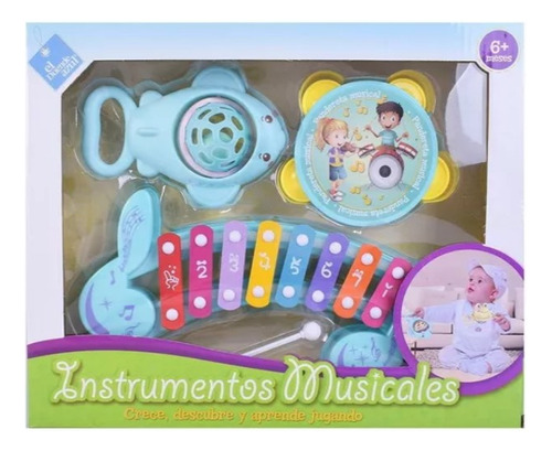 Juego Set De Instrumentos Musicales El Duende Azul 7442