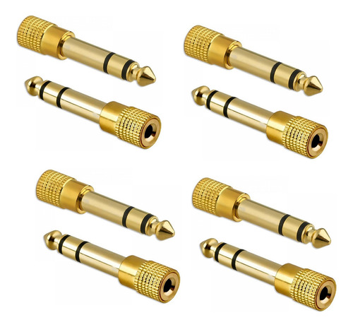 8 Adaptador P2 P10 Gold Fone Senheiser Akg Sony Koss Pionner