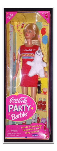 Barbie Coca-cola Party, 32x10 Cms. Aprox. Mattel 1998 (Usado)