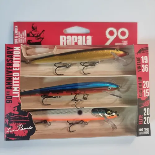 Kit Señuelo Pesca Rapala Editicion Ltda 90 Años Rio-lago Geo