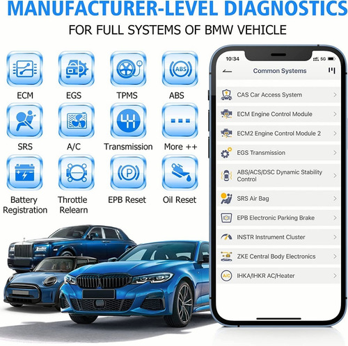 Scanner Ancel Bd300 Obd2 Para Sistema Obdi Completo Bmw/mini