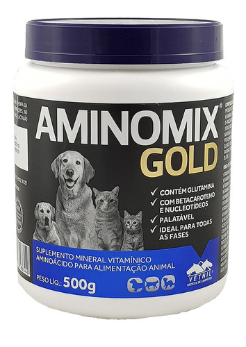 Aminomix Gold 500g Suplemento Vitamínico - Vetnil