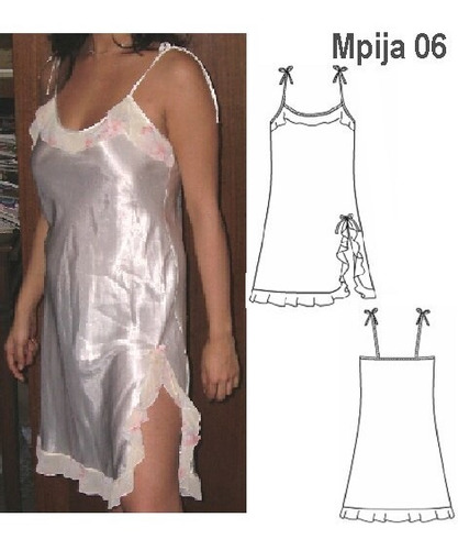 Molde, Patrón Camisola Vuelos Mujer.