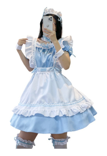 Lindo Traje De Sirvienta Lolita Cosplay