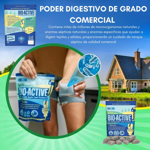 Disgregante Bacterias Tratamiento Biológico Fosas Sépticas