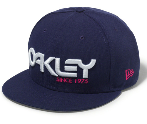 Boné Oakley 75 Factory Pilot Snap-back Azul Com Logo Branco