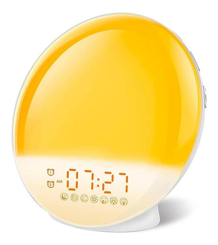 Imagen 4 de 8 de Reloj Despertador Inteligente Lámpara De Mesa Con Radio Fm