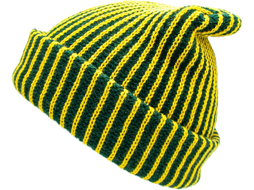 Gorro De Punto Acrílico Con Puños Frontales, Unisex