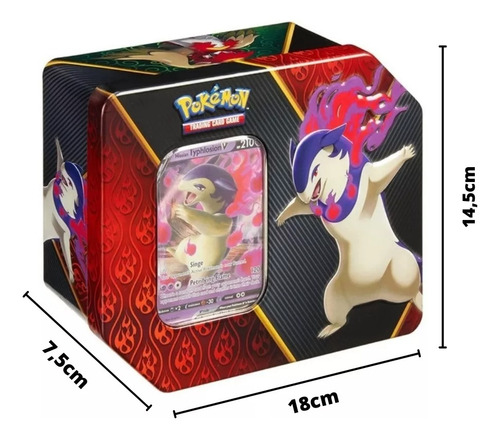 Lata Pokémon Poderes Divergente Typhlosion Hisui V - Copag