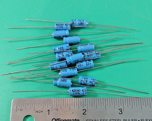 Lot Of 15 Xicon Npal50v4.7 Capacitors 4.7uf 50v 10% Npal Eeo