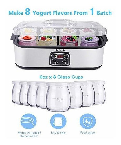 Máquina Automática Para Hacer Yogur Digital Con 8