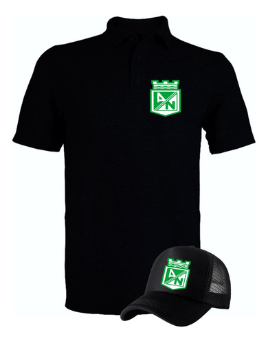 Camiseta Tipo Polo Atlet Nacional Obsequio Gorra Serie Black