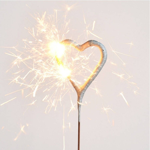 Velita Vela Corazon Chispita Sparkle Torta Cotillon