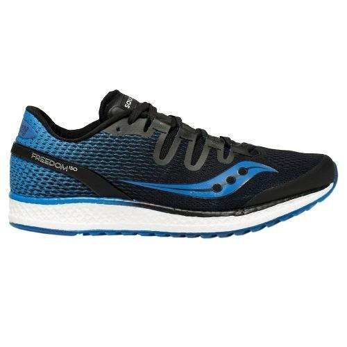 Tenis Saucony Freedom Iso Color Negro Y Azul Para Caballero