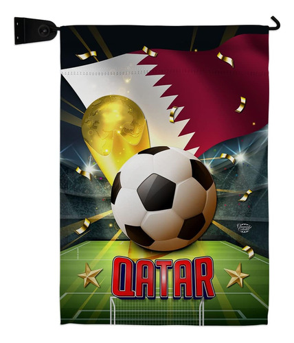 Bandera De Jardín De Qatar De La Copa Mundial  Juego De Col