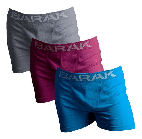 Pack X3 Boxers Calzoncillos Barak Liso Algodón Sin Costuras