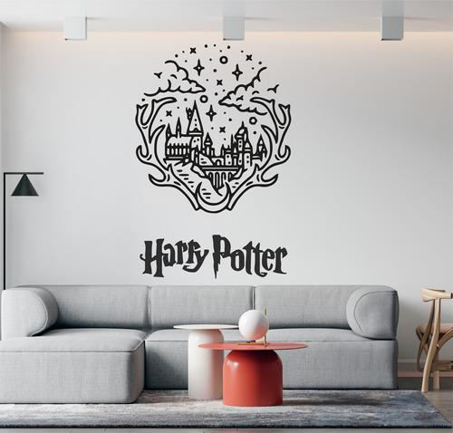 Vinilo Decorativo Harry Potter Hogwarts 80x50cm