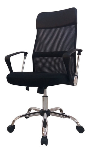 Imagen 1 de 3 de Silla de escritorio DeSillas Darwin ergonómica  negra con tapizado de mesh