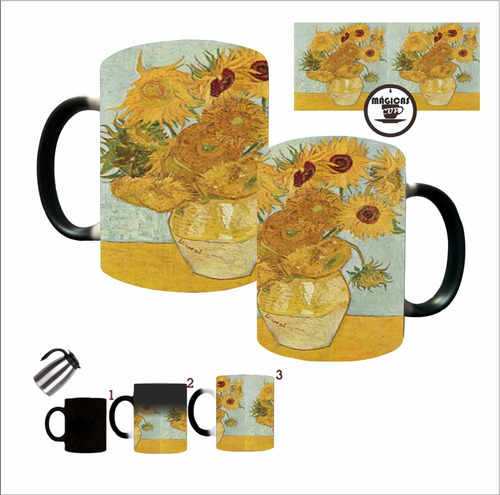 Imagen 2 de 3 de Taza Mágica Almendro De Flor Pinturas Vincent Van Gogh