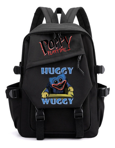 Mochila Playtime Huggy Wuggy Poppy para mochila infantil, cor preta 8