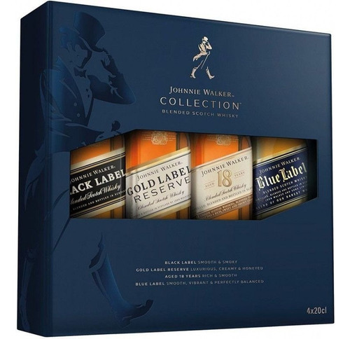 Whisky Johnnie Walker Collection Blended Scotch Pack 4x20cl
